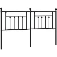 vidaXL Vervangend hoofdbord 180 cm metaal zwart