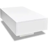 vidaXL Salontafel hoogglans wit