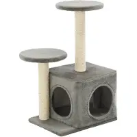 vidaXL Kattenkrabpaal met sisal krabpalen 60 cm grijs