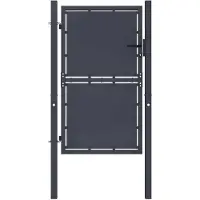 vidaXL Tuinpoort staal 100x125 cm antraciet