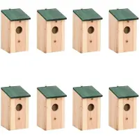 vidaXL Vogelhuisjes 8 st 12x12x22 cm hout