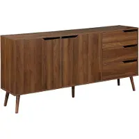 Sweeek Dressoir met 2 deuren en 3 lades houtdecor 160cm Walnoot