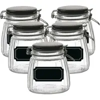 Urban Living Weckpot/inmaakpot - 10x - 1L - glas - met beugelsluiting - incl. etiketten