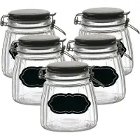 Urban Living Weckpot/inmaakpot - 10x - 1L - glas - met beugelsluiting - incl. etiketten