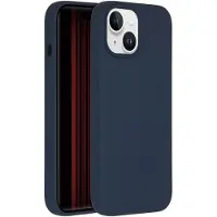 Accezz Liquid Silicone Backcover met MagSafe voor de Apple iPhone 15 - Donkerblauw