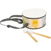 Small Foot - Houten Trommel Wilde Dieren met Stokken, 3dlg.