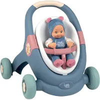 Smoby WOOPIE Little 3 in 1 Loopwagen - Inclusief babypop