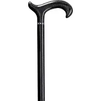Gastrock Stöcke GmbH Carbon wandelstok - Zwart - Lengte 94 cm - Lichtgewicht - Carbon - Derby handvat - Wandelstokken - Voor heren en dames
