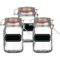Urban Living Weckpot/inmaakpot - 6x - 250 ml - glas - met beugelsluiting - incl. etiketten