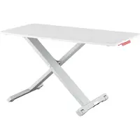 Leitz Zit/Sta Bureau met Schuiflade - in Hoogte Verstelbare Bureauverhoger voor Computerschermen, Monitors en Laptops - 800 x 350mm - Wit/Grijs