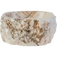 SaniGoods River waskom natuursteen 35cm sunset onyx