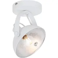QAZQA Industriële plafondlamp wit met zilver 15 cm verstelbaar - Magnax