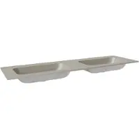 Balmani Tablo Strada dubbele wastafel mat zijdegrijze top solid 180 x 55 cm