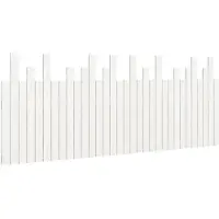 vidaXL Hoofdbord wandmontage 204x3x80 cm massief grenenhout wit