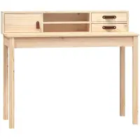 vidaXL Bureau 110x50x93 cm massief grenenhout