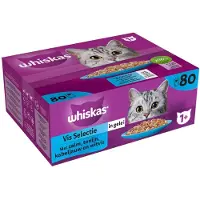 Whiskas Kattenvoer - Adult 1+ - Vis in gelei - Giga-Pack 80x85g