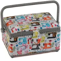 Hobbygift Naaimand bekleed met naaimachineprint