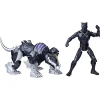 Marvel Mech Strike Mechasaurs 4-inch Black Panther met Saber Claw Actiefiguren Superheldenspeelgoed voor kinderen vanaf 4 jaar