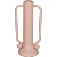 Mica Decorations Ula Kandelaar - L10 x B8 x H21 cm - Metaal - Roze