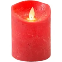 Anna's Collection LED Stompkaars Met Timer Rustiek Rood D 7,5 H 10 Cm