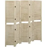 vidaXL Kamerscherm met 5 panelen 175x165 cm massief paulowniahout