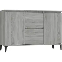 vidaXL Dressoir 102x35x70 cm bewerkt hout grijs sonoma eikenkleurig