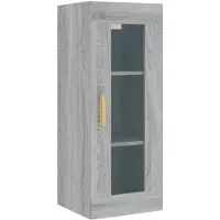 vidaXL Wandkast 34,5x34x90 cm grijs sonoma eikenkleurig