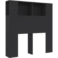 vidaXL Hoofdbordkast 100x18,5x102,5 cm zwart