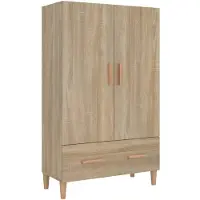 vidaXL Hoge kast 70x31x115 cm bewerkt hout sonoma eikenkleurig