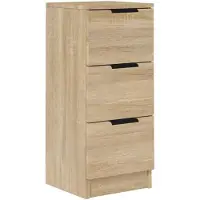 vidaXL Dressoir 30x30x70 cm bewerkt hout sonoma eikenkleurig