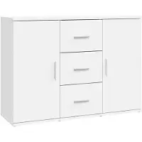 vidaXL Dressoir 91x29,5x65 cm bewerkt hout wit