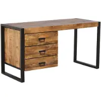 Lizzely Garden & Living Bureau Nicko 145cm industrieel duurzaam massief mangohout