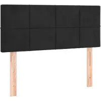 vidaXL Hoofdbord 80x5x78/88 cm fluweel zwart