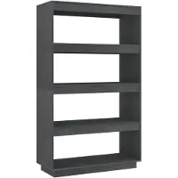 vidaXL Boekenkast/kamerscherm 80x35x135 cm massief grenenhout grijs