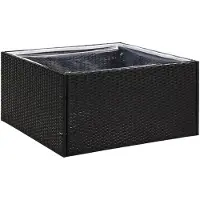 vidaXL Plantenbak 80x80x40 cm poly rattan zwart