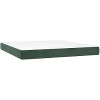 vidaXL Pocketveringmatras medium 180x200x20 cm fluweel donkergroen