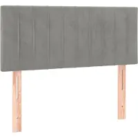 vidaXL Hoofdbord 100x5x78/88 cm fluweel lichtgrijs
