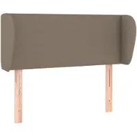 vidaXL Hoofdbord met randen 93x23x78/88 cm stof taupe