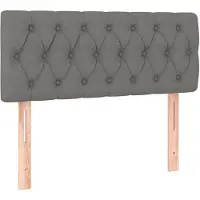 vidaXL Hoofdbord 90x7x78/88 cm stof donkergrijs