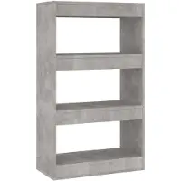 vidaXL Boekenkast/kamerscherm 60x30x103 cm bewerkt hout betongrijs
