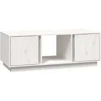 vidaXL Salontafel 110x50x40 cm massief grenenhout wit