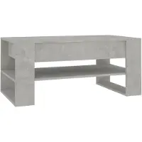 vidaXL Salontafel 102x55x45 cm bewerkt hout betongrijs