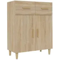 vidaXL Dressoir 69,5x34x89 cm bewerkt hout sonoma eikenkleurig