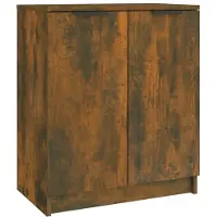 vidaXL Schoenenkast 59x35x70 cm bewerkt hout gerookt eikenkleurig