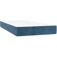 vidaXL Pocketveringmatras medium 90x190x20 cm fluweel donkerblauw