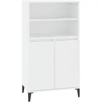 vidaXL Hoge kast 60x36x110 cm bewerkt hout wit