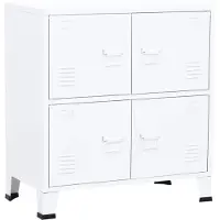 vidaXL Opbergkast industrieel 75x40x80 cm staal wit