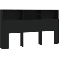 vidaXL Hoofdbordkast 180x19x103,5 cm zwart