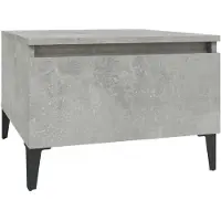 vidaXL Bijzettafel 50x46x35 cm bewerkt hout betongrijs