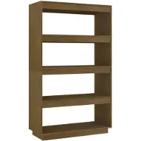 vidaXL Boekenkast/kamerscherm massief grenenhout honingbruin